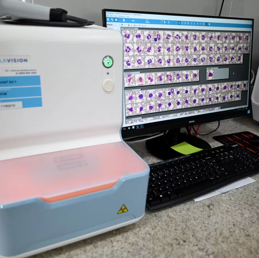 CellaVision — área técnica do LabCentro